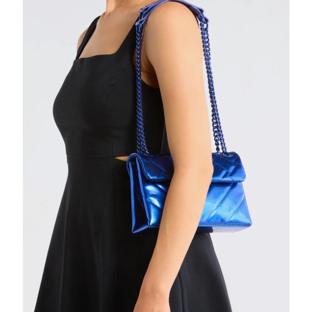 Kurt Geiger London Medium Kensington Metallic Convertible Shoulder Bag NWT - Picture 3 of 7